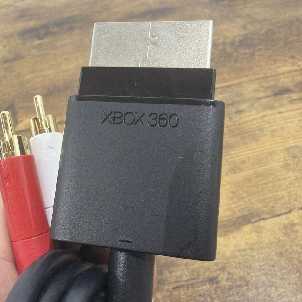 Genuine Official OEM Microsoft XBOX 360 Composite AV Cable X821376-001